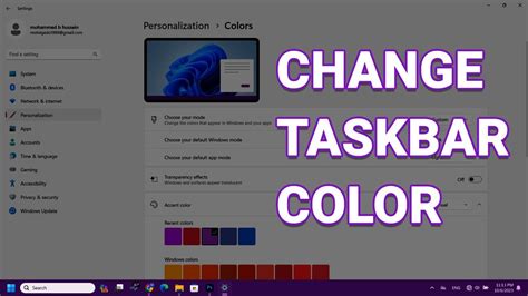 How To Change Taskbar Colors In Windows 11 2023 Youtube