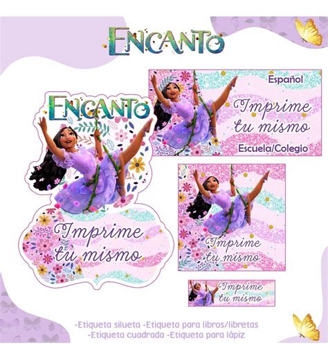 Kit Imprimible Etiquetas Escolares Isabella Encanto Niña Mercadolibre