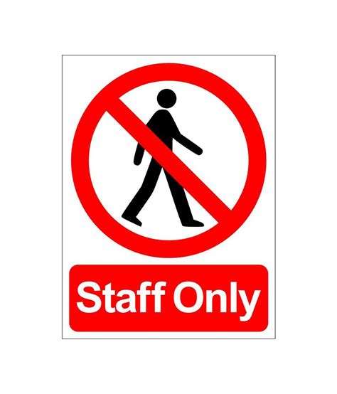 Staff Only Sign Board Buy Online At Best