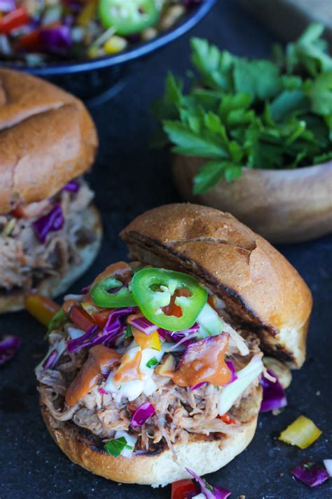 Rub the seasoning into the pork with your fingers so the meat is evenly coated on all sides. Slow Cooker Peanut BBQ Pulled Pork Sandwiches with Thai ...