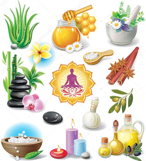 Spa Treatment Symbols Set Of Spa Treatment Symbols — Stock Vector © Wikki33 13626615