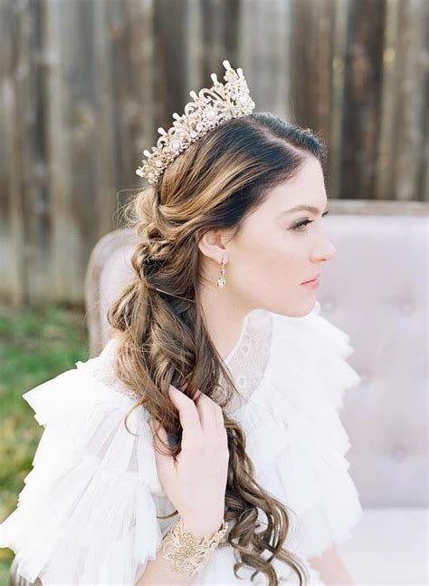 Gold Alexandra Pearl Bridal Crown© Stunning Full Crown Thats 360