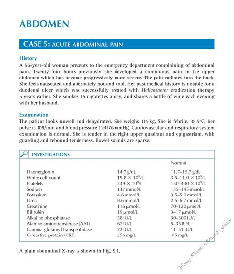 Clinical Case 5 Acute Abdominal Pain ~ Young Doctors Research Forum