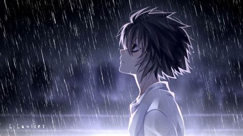 Light Yagami In Rain Death Note Hd Anime Wallpapers Hd
