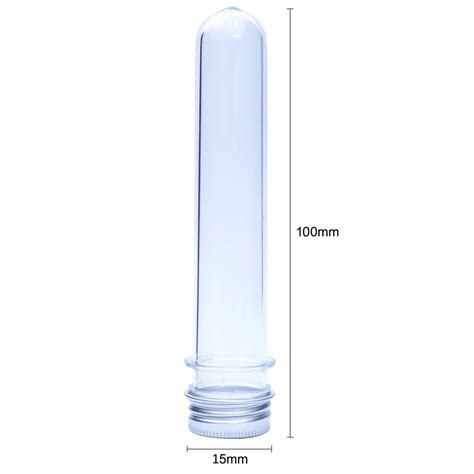 12 Clear Plastic Test Tubes With Caps 24 X 109mm30ml