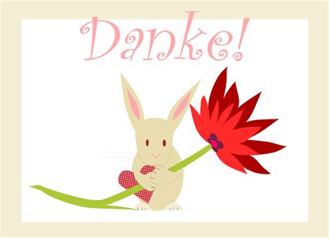 Free Printable Thank You Card With Cute Bunny Ausdruckbare