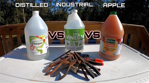 Which Vinegar Works Best At Removing Rust From Tools Youtube Remove