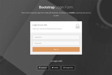 Bootstrap Login Forms 3 Free Responsive Templates Azmind