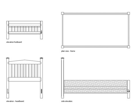 Double Bed All Sided Design Cad Drawing Dwg File Cadbull