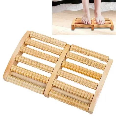 5 Rows Wheel Wooden Massager Wood Roller Foot Massager Relax Relief Lazada Ph