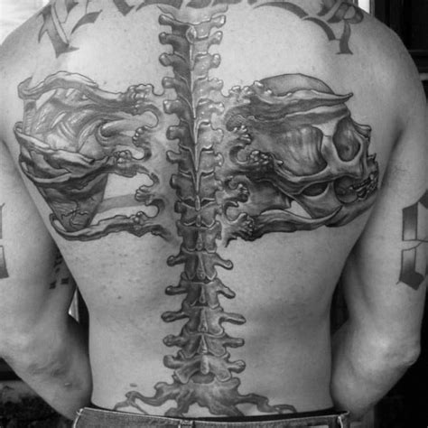 75 Spine Tattoos For Men Masculine Ink Design Ideas