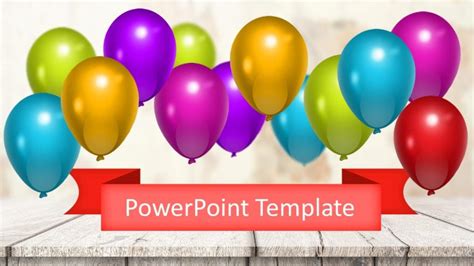 Celebration Balloons Powerpoint Template Slidesbase