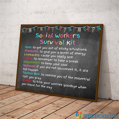 Social Worker Survival Kit Poster