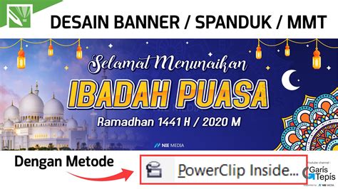 Tutorial Desain Banner Spanduk Mmt Selamat Ibadah Puasa Ramadhan Di