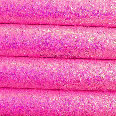Neon Pink Chunky Glitter Fabric Funtastic Crafts Uk