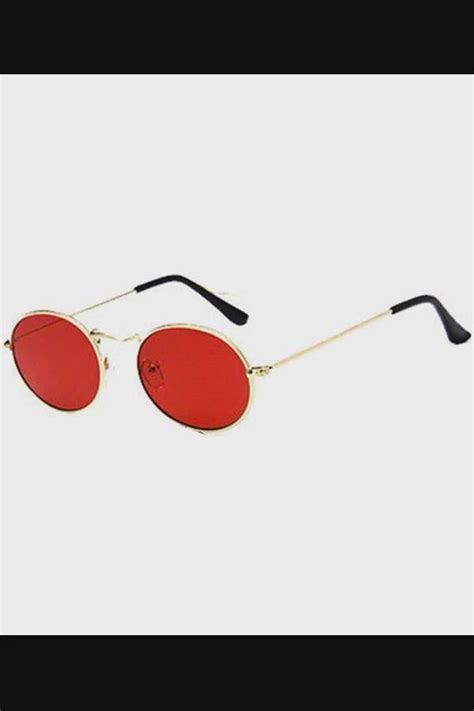 vintage retro oval sunglasses ellipse metal frame glasses trendy fashion shades b