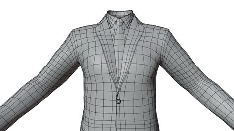 3d Model Suit With Tie Vr Ar Low Poly Cgtrader
