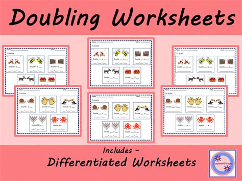 Doubling Differentiated Worksheets Teaching Resources
