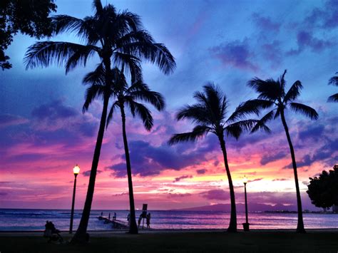 An array of colors, Waikiki Summer Sunset | Honolulu oahu, Waikiki, Sunset