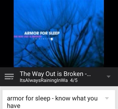 Armor For Sleep Know What You Have Lyrics Armor Sleep
