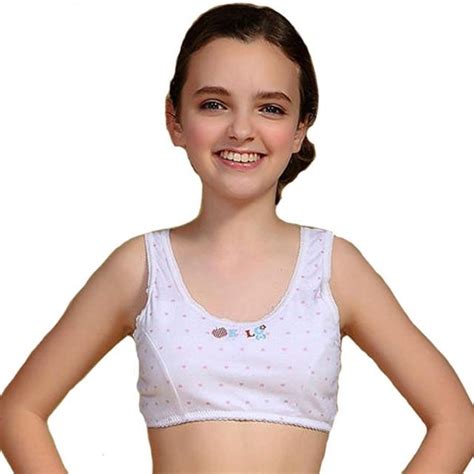 Wofee Young Girls Cotton Printing One Piece Breathable Training Bra