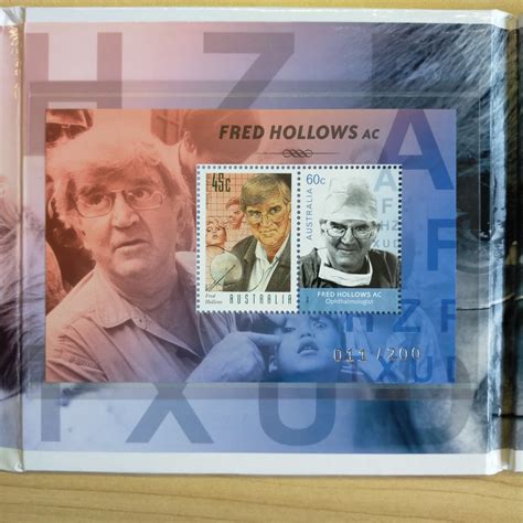 2012 Australia Post Fred Hollows Limited Edition Medallion And Stamp P