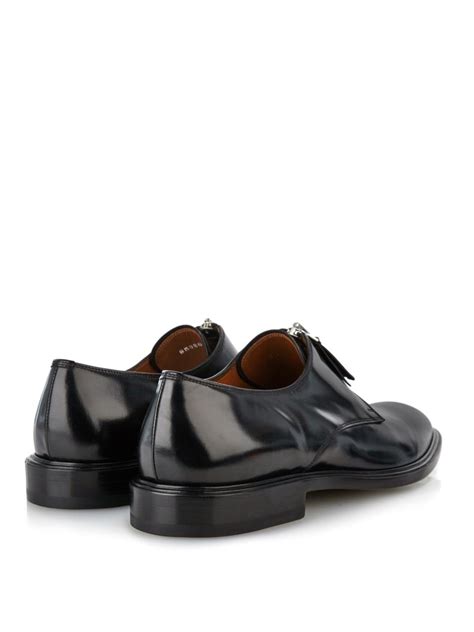 Choose a slim pair of black or dark brown leather derbies for formal occasions. Lyst - Givenchy Zip-Up Leather Derby Shoes in Black for Men