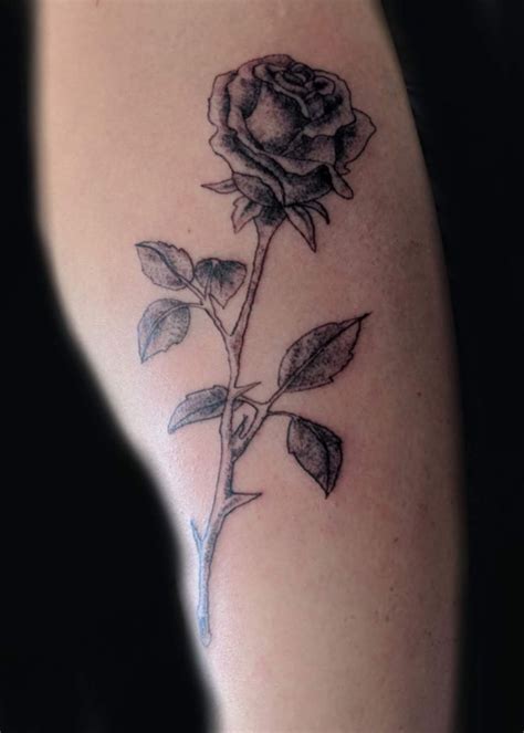 Sketch Style Rose Tattoo Black And White Rose Tattoo Black Tattoos