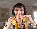 Former German athlete Baerbel Woeckel, photographed in her house in ...