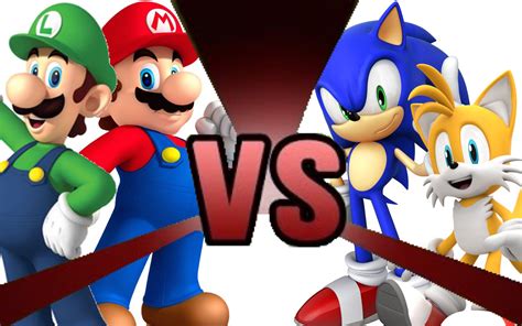 Mario And Luigi Vs Sonic And Tails Animationrewind