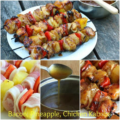 Soak the chicken in cranberry juice for 30 minutes. Bacon, Pineapple, Chicken Kabobs - The Daring Gourmet ...