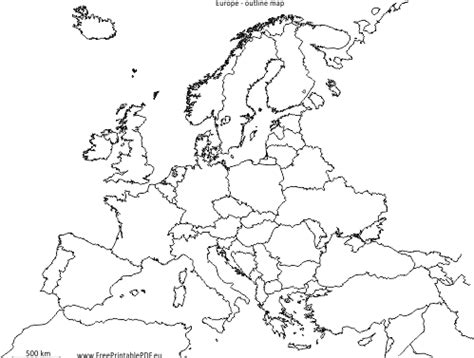 Free Printable Map Of Europe Outline Europe Map Outline
