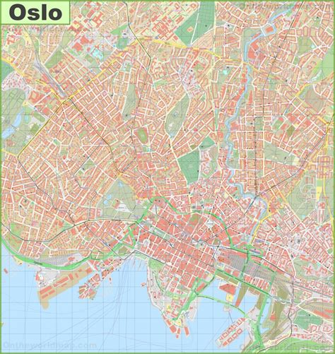 Oslo Printable Tourist Map In 2019 Free Tourist Maps Tourist