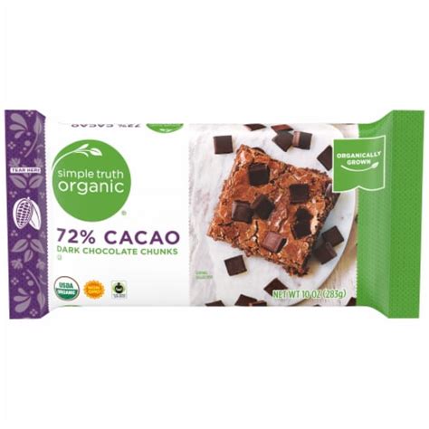 Simple Truth Organic® 72 Cacao Dark Chocolate Chunks 10 Oz Foods Co