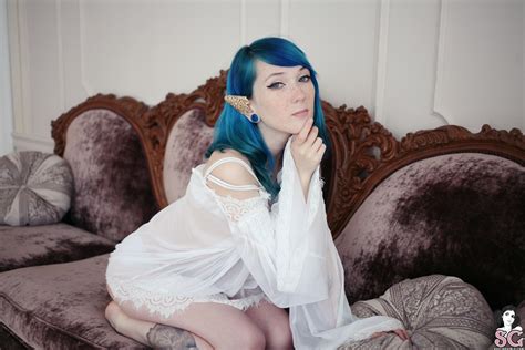 Wallpaper Colorfoxx Suicide Girls Tattoo Blue Hair Model