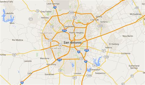 Map Of San Antonio Texas And Surrounding Area Printable Maps