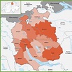 Canton of Zürich district map - Ontheworldmap.com