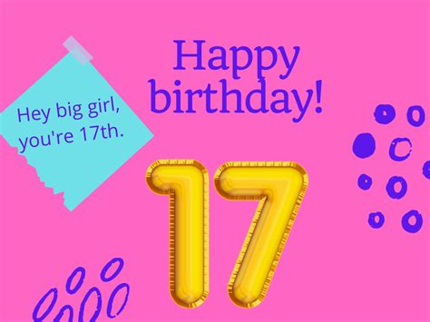 Happy 17th Birthday Card 2 Freeecards