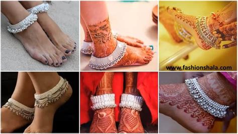 Traditional Heavy Silver Payal Anklets Design For Brides Ethnic