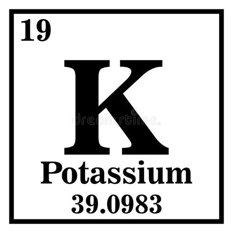 Potassium Periodic Table Of The Elements Vector Stock Vector