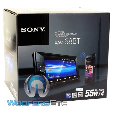 XAV 68BT Sony In Dash 2 DIN 6 2 Touchscreen DVD Stereo Receiver With