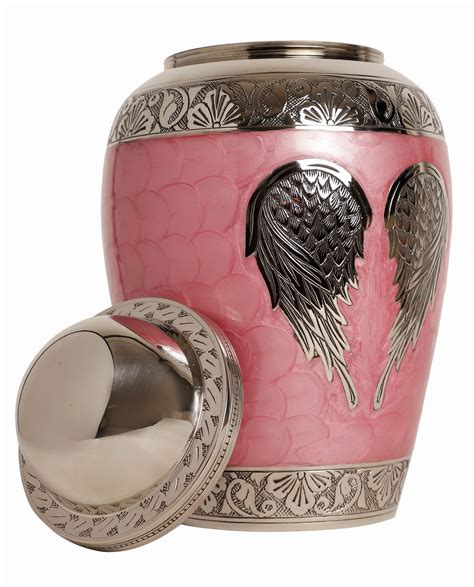 Funeral Urns For Human Adult Ashes Wings Pink Large Ndt Etsy