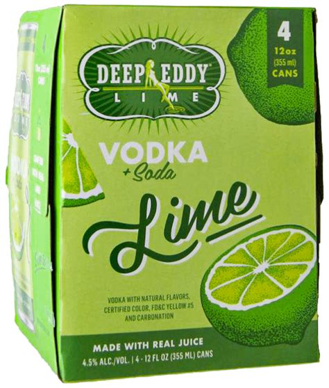 Deep Eddy Lime Vodka Soda 355ML 4 Pack Bremers Wine And Liquor