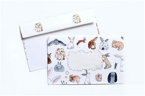 Decorative Envelopes Rabbit Envelope Set Mail Art Envelope Etsy