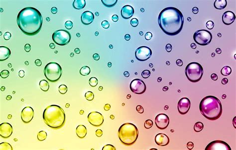 Rainbow Water Drops Wallpaper