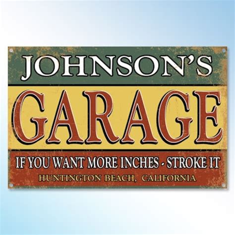 Personalized Funny Metal Garage Sign 999 00153 Mechanic Etsy