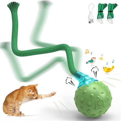 Iokheira Interactive Cat Toy Cat Toys For Indoor Cats Motion Activated Automatic Moving Ball