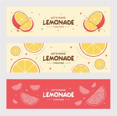Lemon Banner Free Vectors And Psds To Download