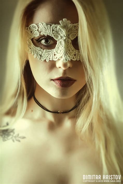 Woman With Beautiful White Lace Mask 54ka Photo Blog