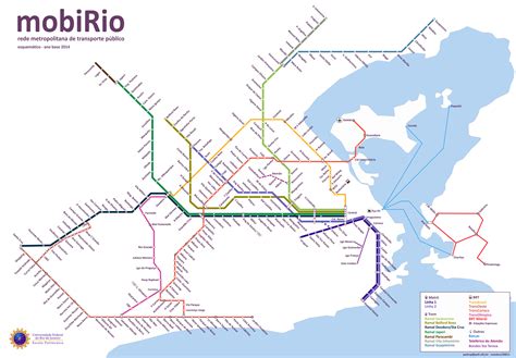 Large Detailed Public Transport Map Of Rio De Janeiro Rio De Janeiro